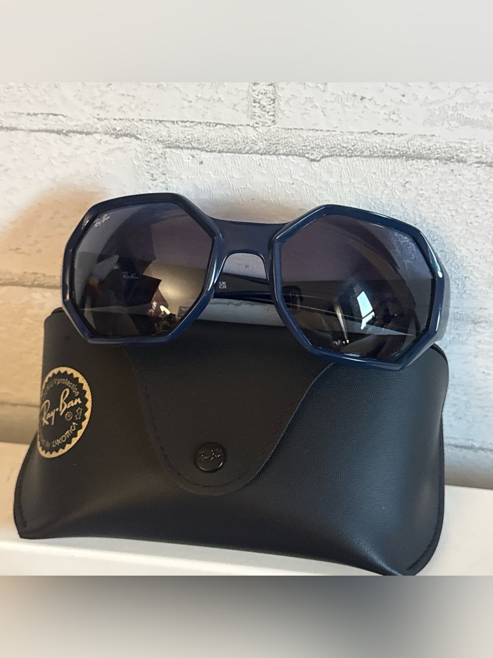 Ray-Ban Women's Navy Octagonal Sunglasses
